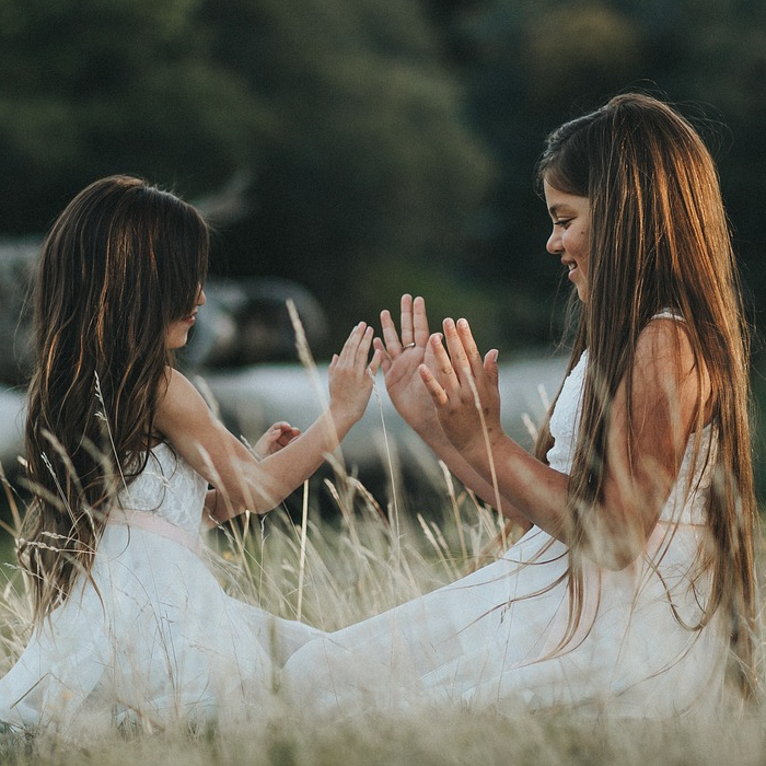 Two children playing.